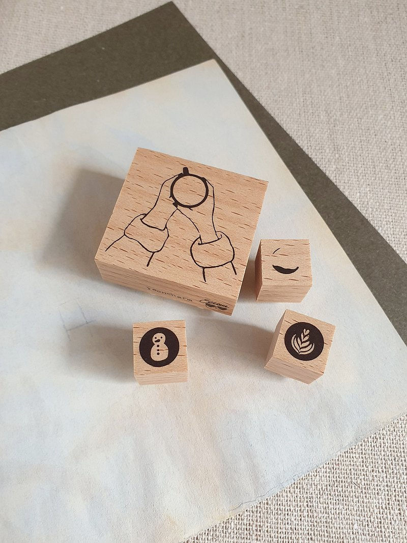 Thumbnail: Yeoncharm - Coffee O'Clock (Latte Art) Rubber Stamp Set