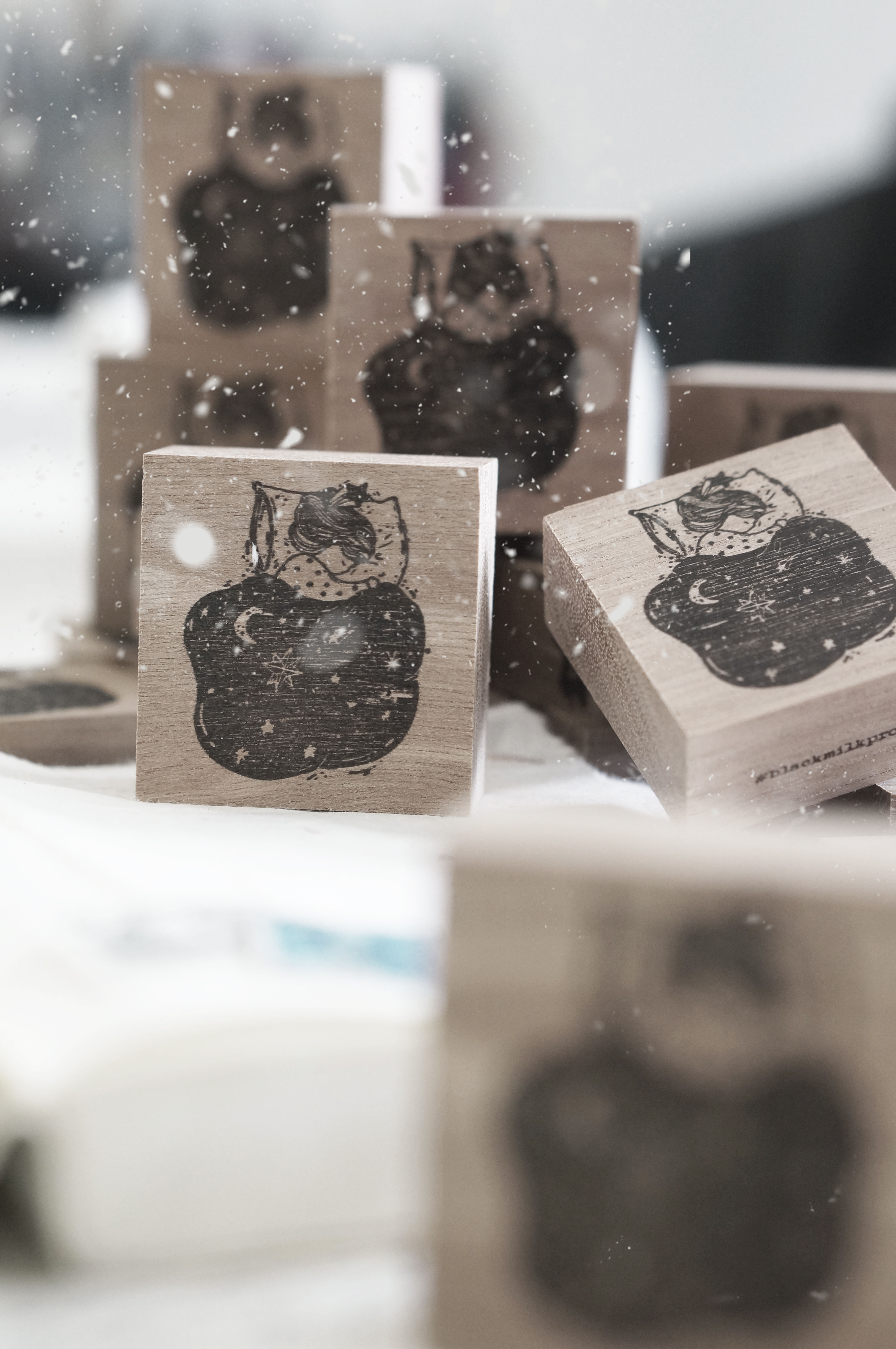 Black Milk Project - Notes in the Night - Night Blanket Rubber Stamp