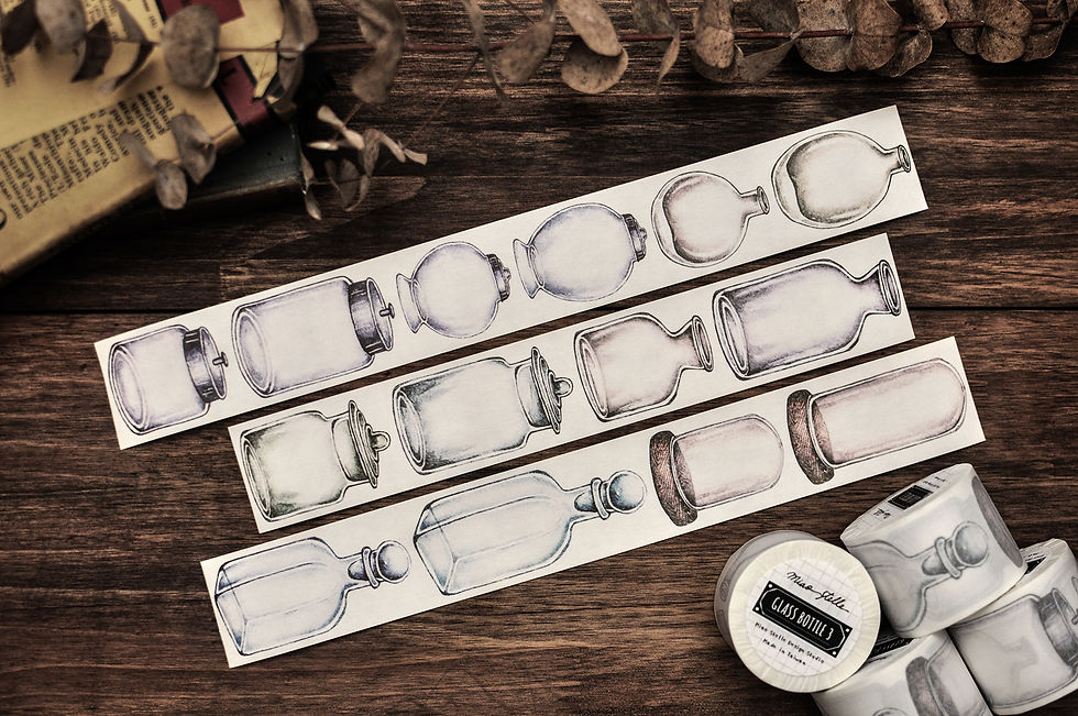 Miao Stelle - Glass Bottle 3 Washi Tape (with Release Paper)
