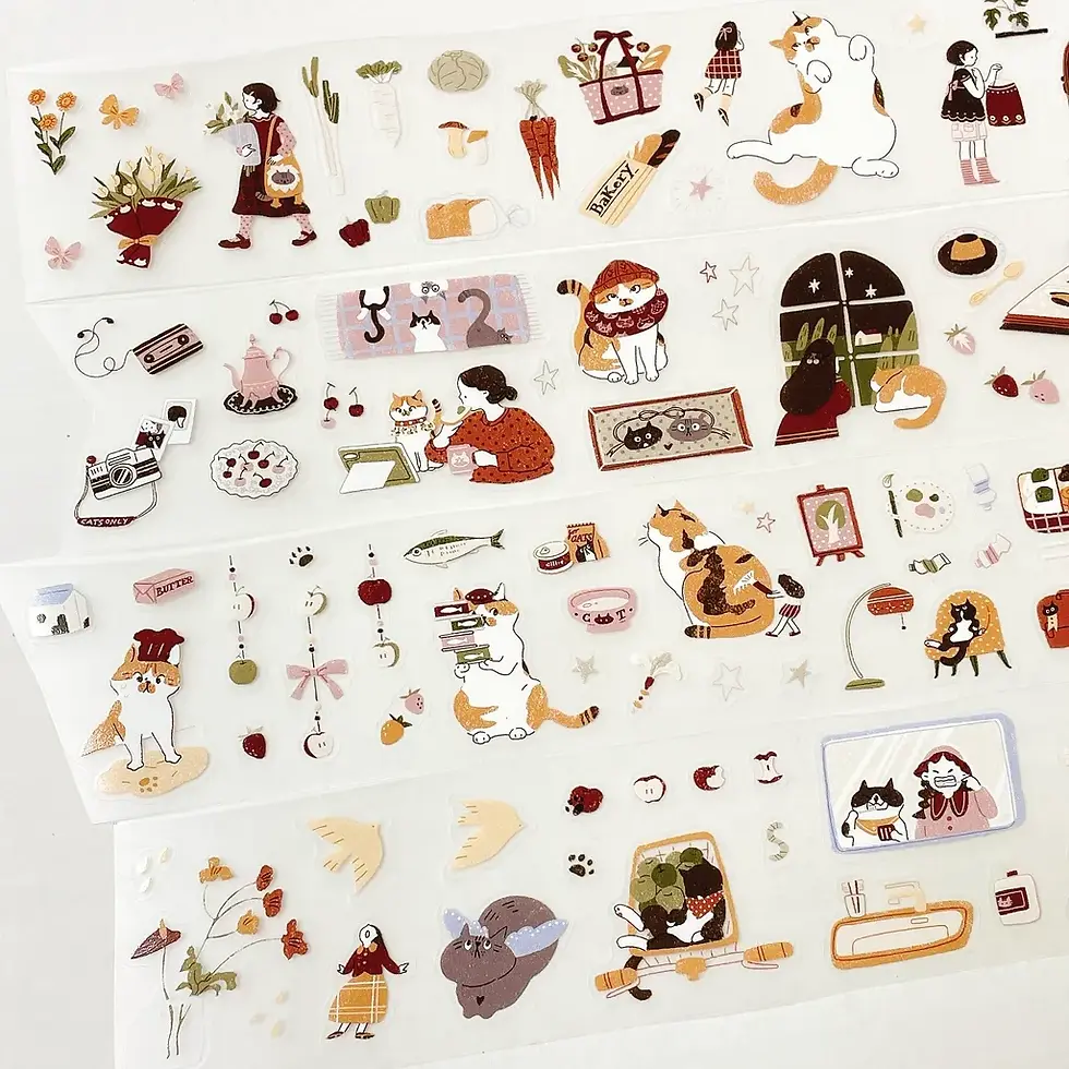 Thumbnail: 63penhouse x idiot sandwich - My Kitty Days Kiss Cut Matte PET Tape