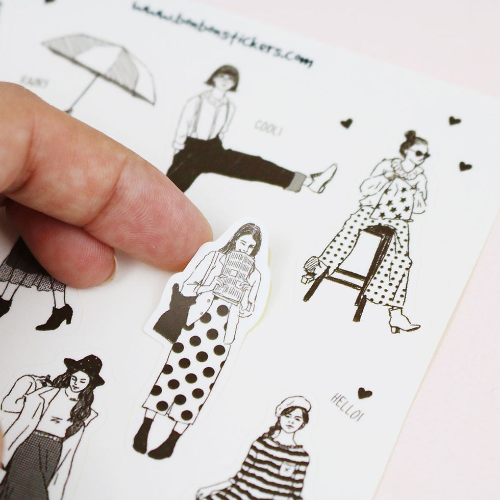 Thumbnail: Bon Bon Stickers - Kiss Cut Stickers - Brown Girls