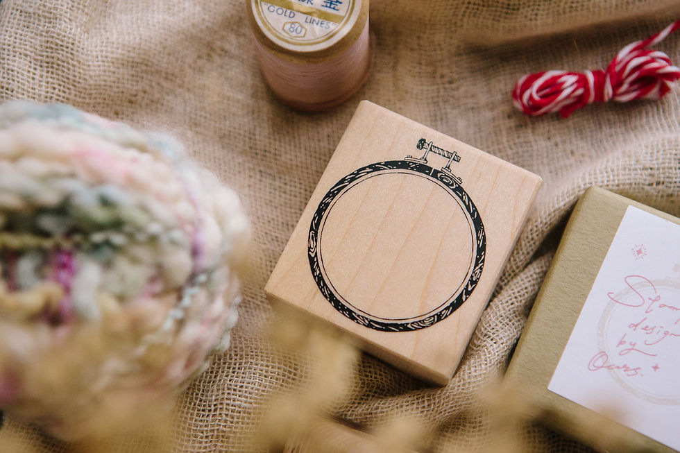 Thumbnail: Ours Studio - Circle Embroidery Hoop Rubber Stamp