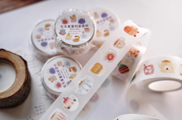 Thumbnail: Muzishan Studio - Furry Teapots Kiss Cut Washi and PET Tape