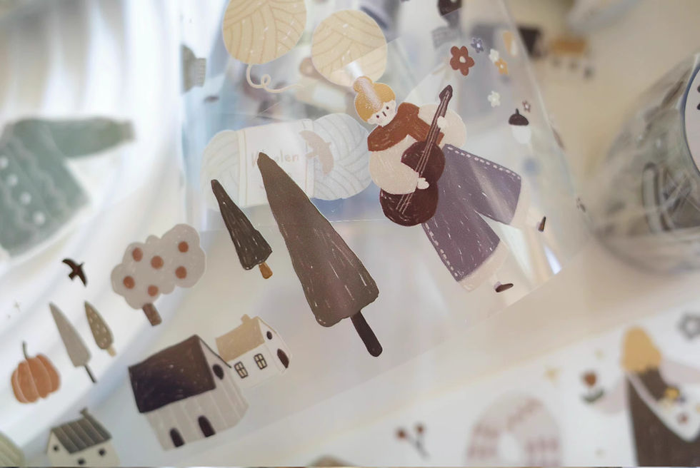 Thumbnail: Yier Studio - Winter Wishes Washi / Matte PET Tape