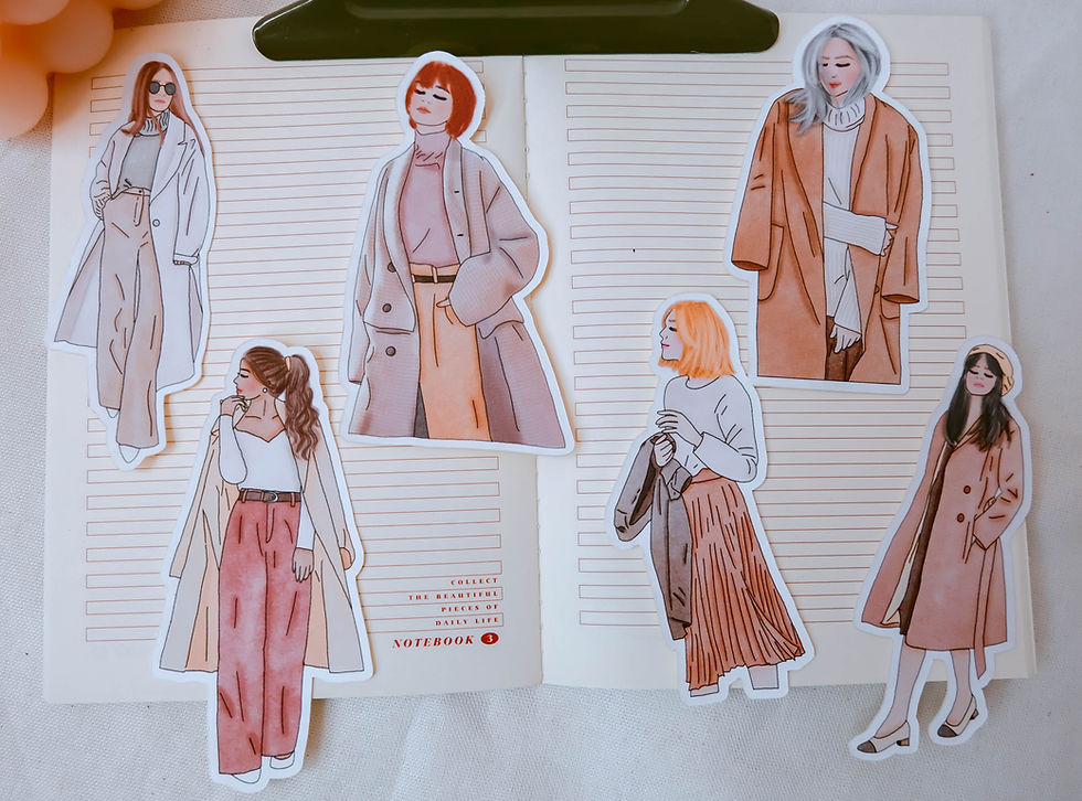 Thumbnail: Piscoletters - Coat Lovers Girl Stickers