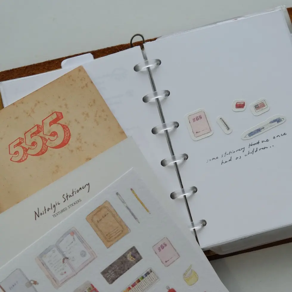 Thumbnail: Wenyea's Illustration - Nostalgic Stationery Textured Sticker