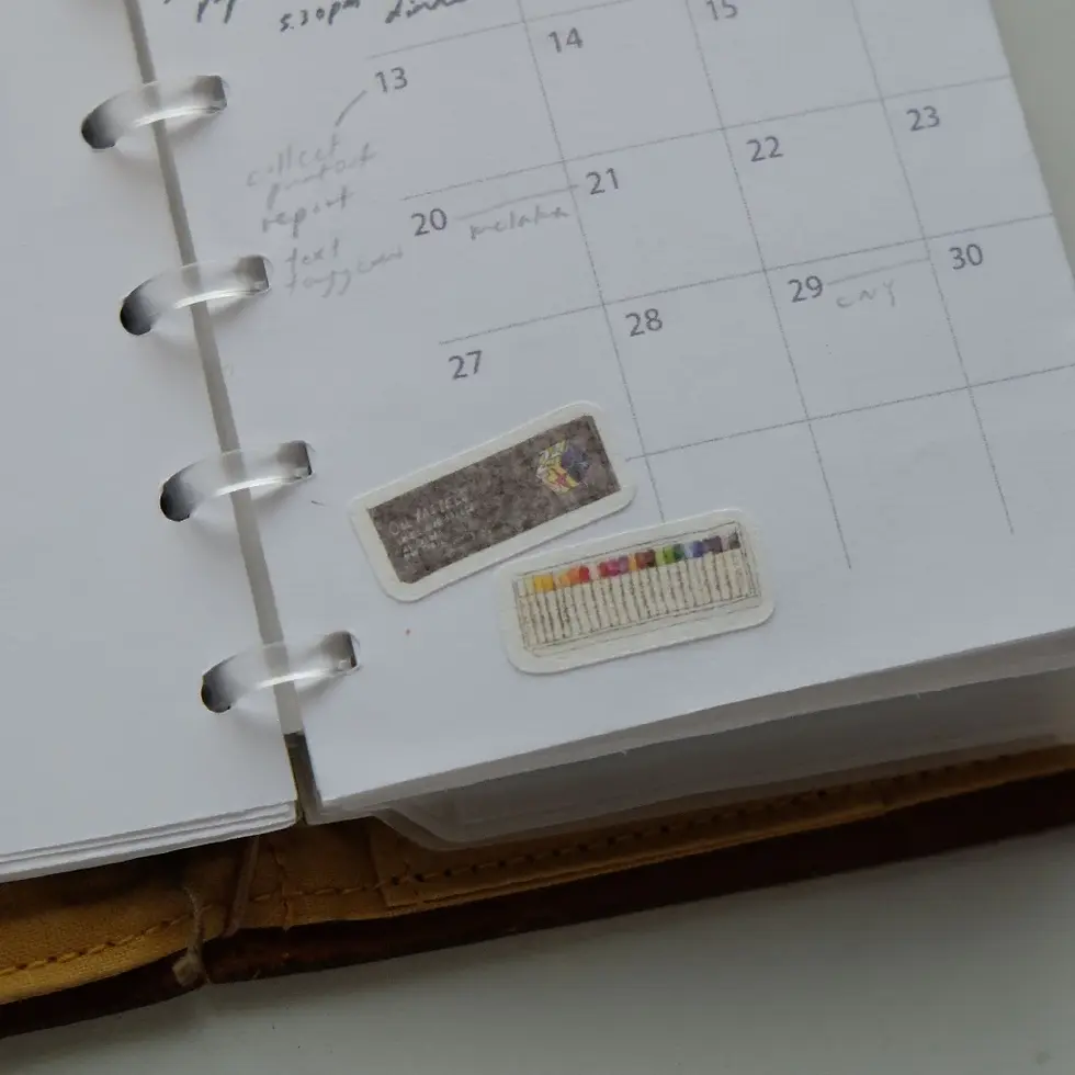 Thumbnail: Wenyea's Illustration - Nostalgic Stationery Textured Sticker