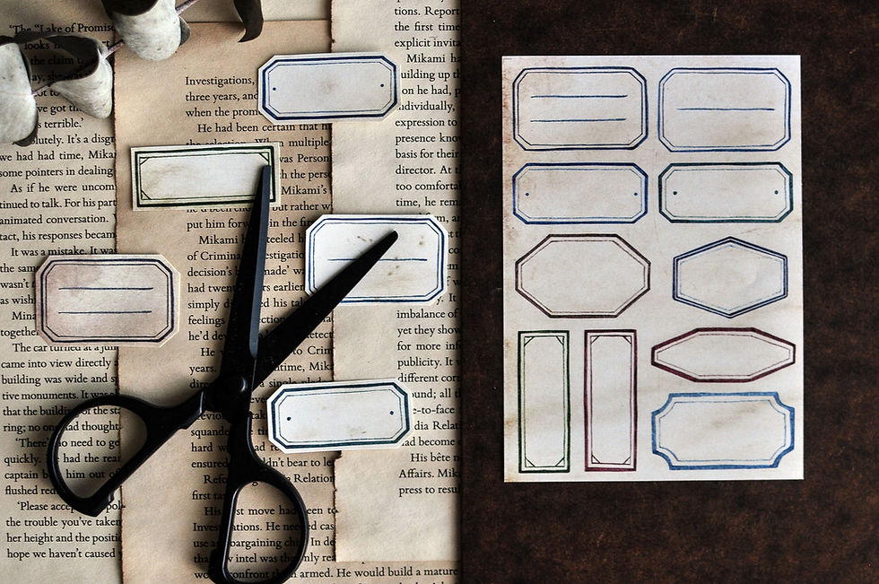 Thumbnail: Miao Stelle - Retro Label Washi Sticker Set
