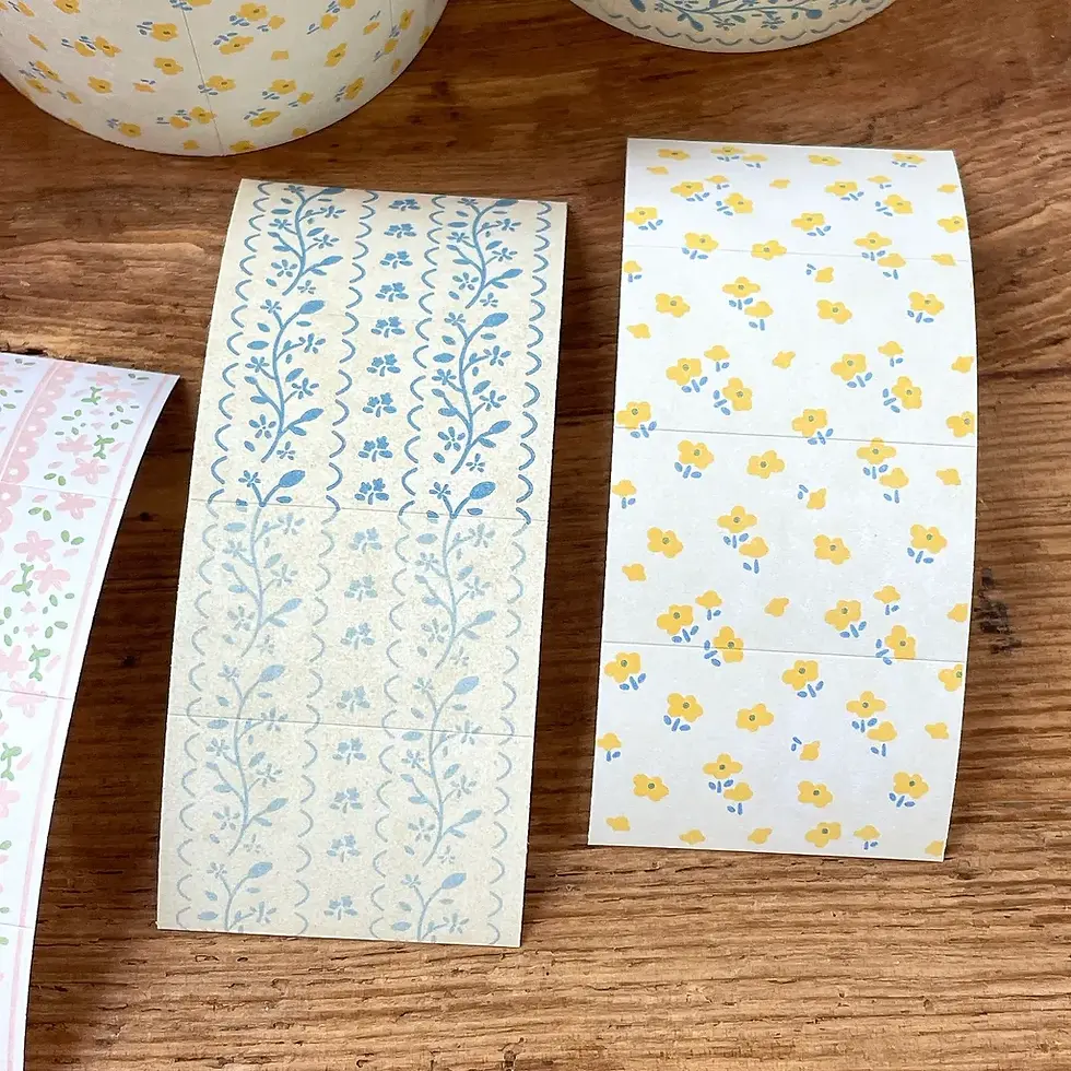Thumbnail: 63penhouse x Hairmo - Flower Field Label Sticker Roll (4 designs)
