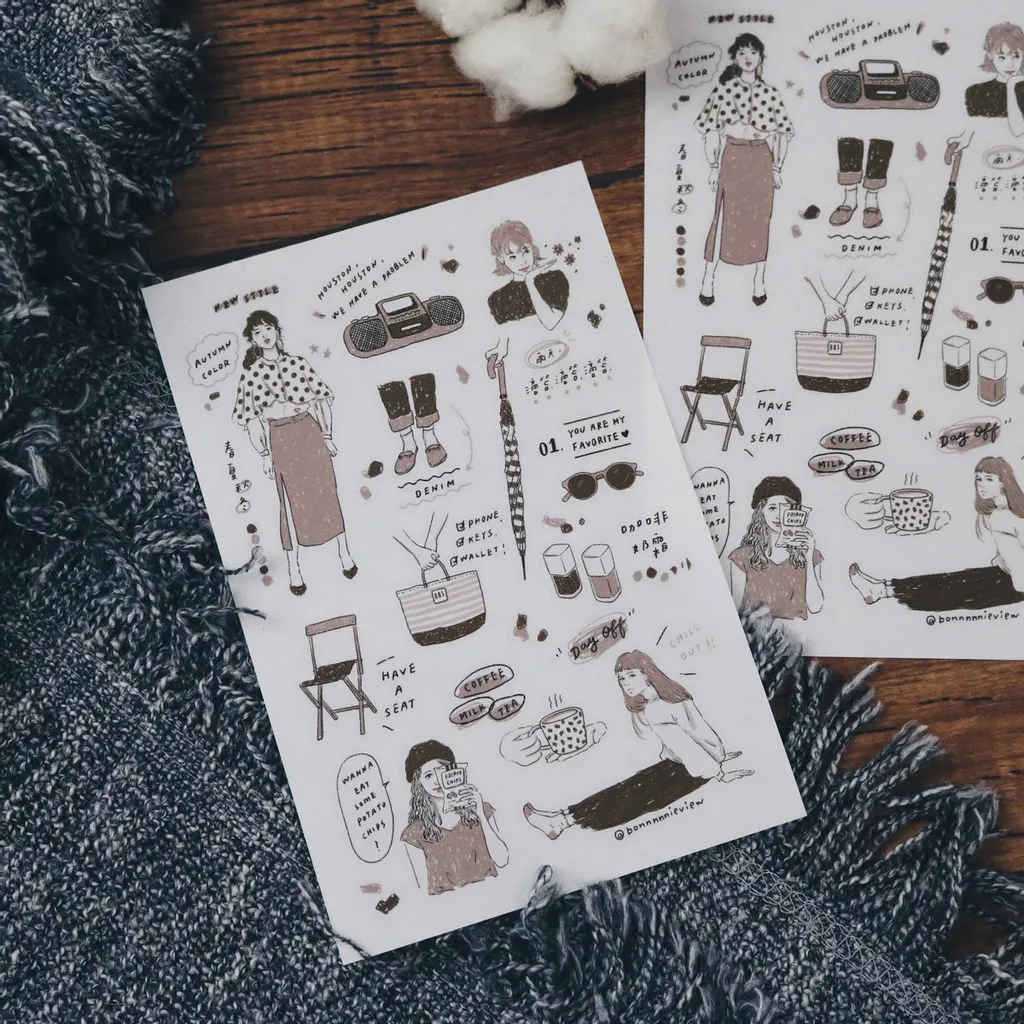 Bon Bon Stickers - Transfer Stickers - Coffee Cream Girls