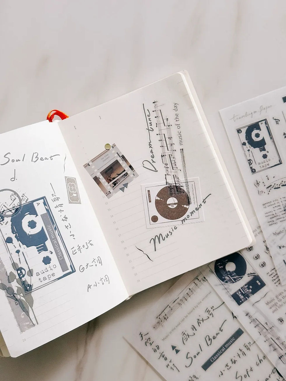 Thumbnail: TOP Studio (Traveling on Paper) - Music Moment Transfer Sticker Set