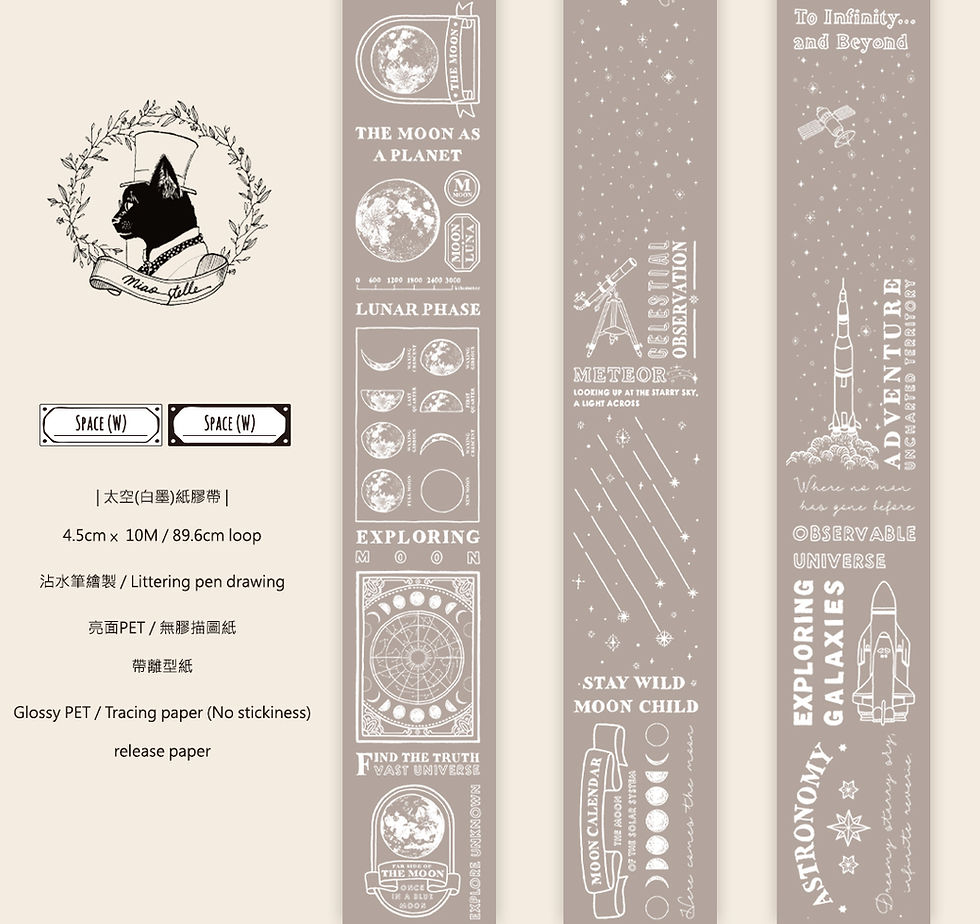 Thumbnail: Miao Stelle - Space (White) Tracing Paper / PET Tape