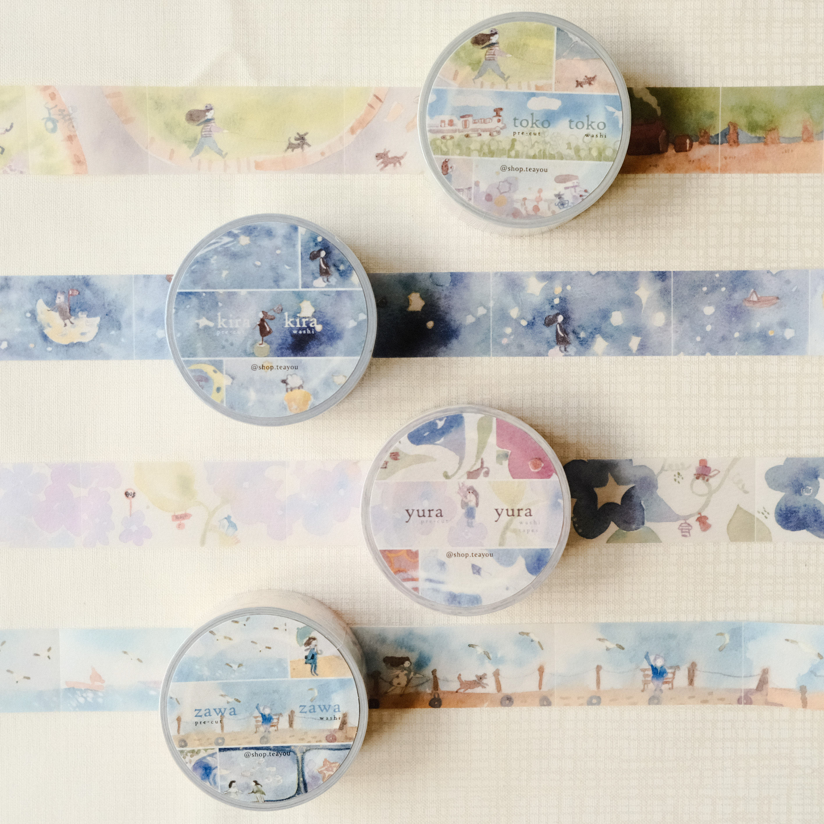 Teayou - Kiritori Pre-cut Washi: Scenery (Keshiki)