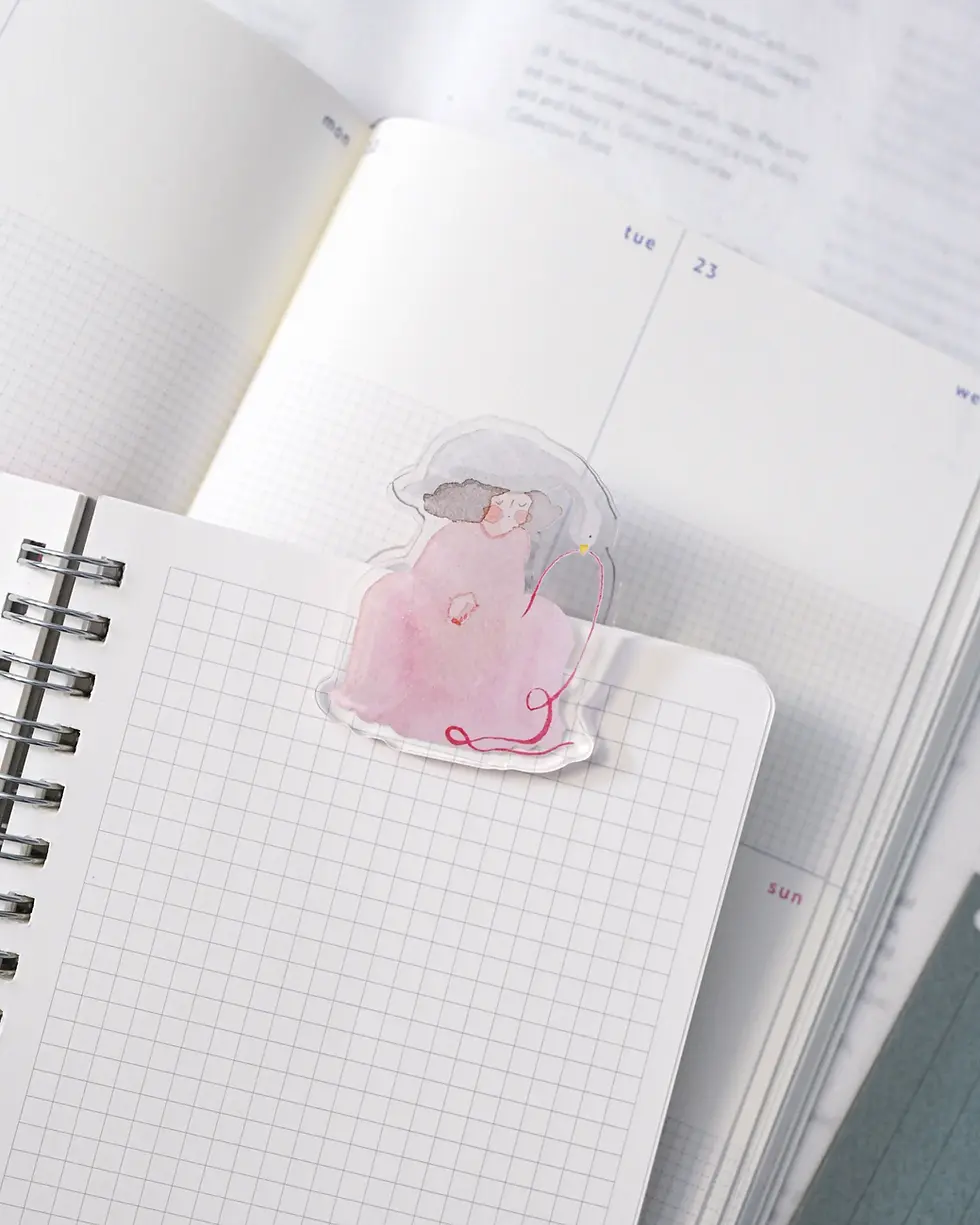 Thumbnail: Dodolulu - Journaling Clip - Red Ribbon