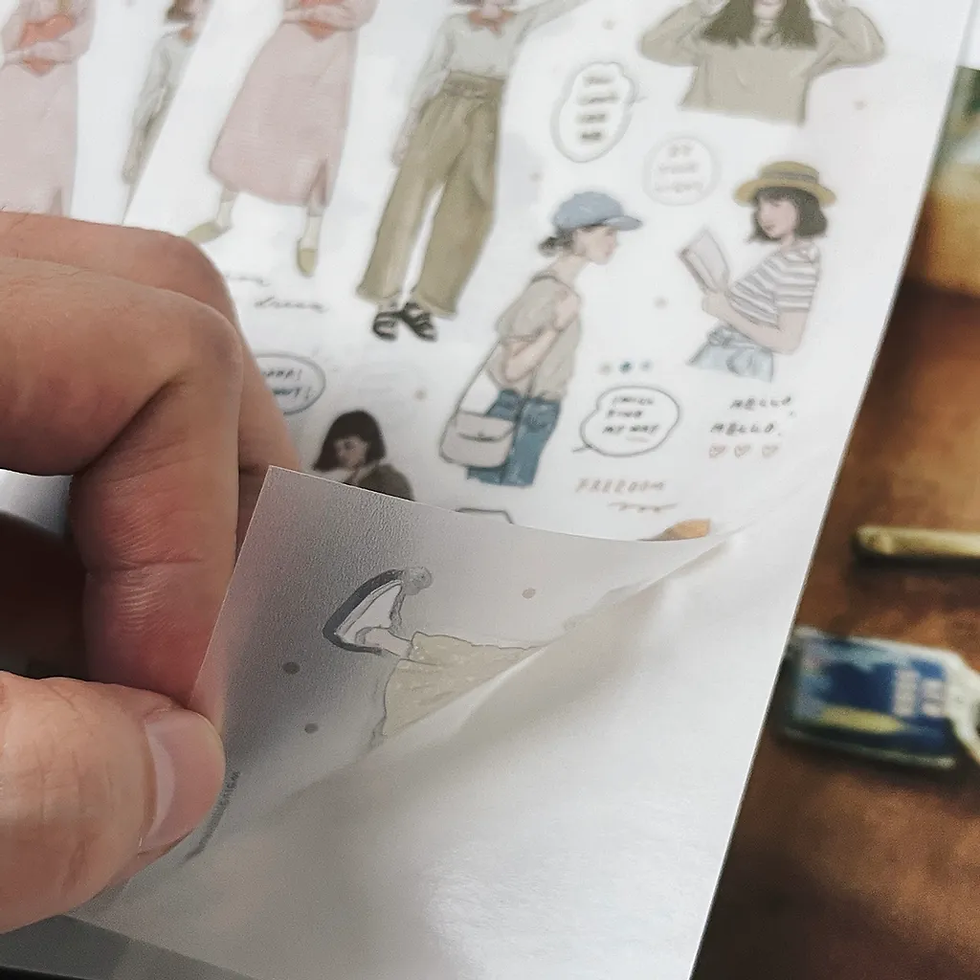 Thumbnail: Bon Bon Stickers - Transfer Stickers - Light Colored Outfit Girls