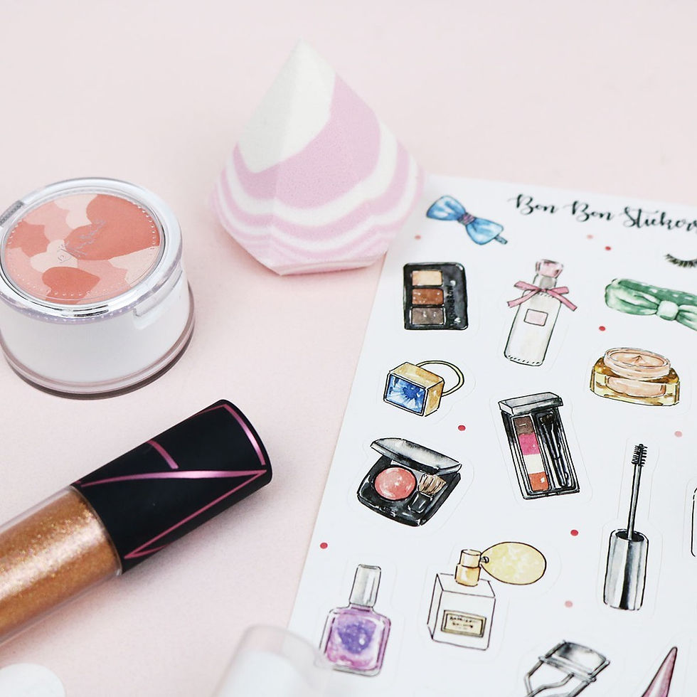 Thumbnail: Bon Bon Stickers - Kiss Cut Stickers - Girls' Makeup Table