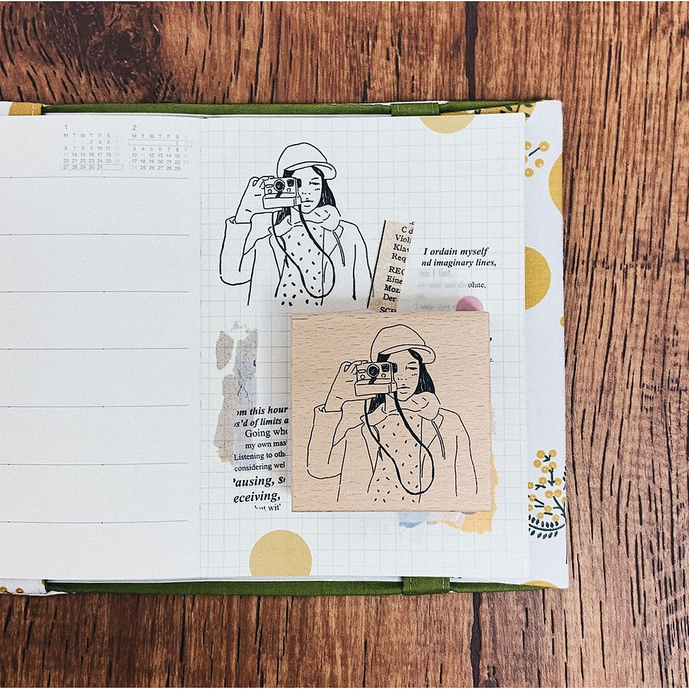 Thumbnail: Bon Bon Stickers - Camera Girl Stamp