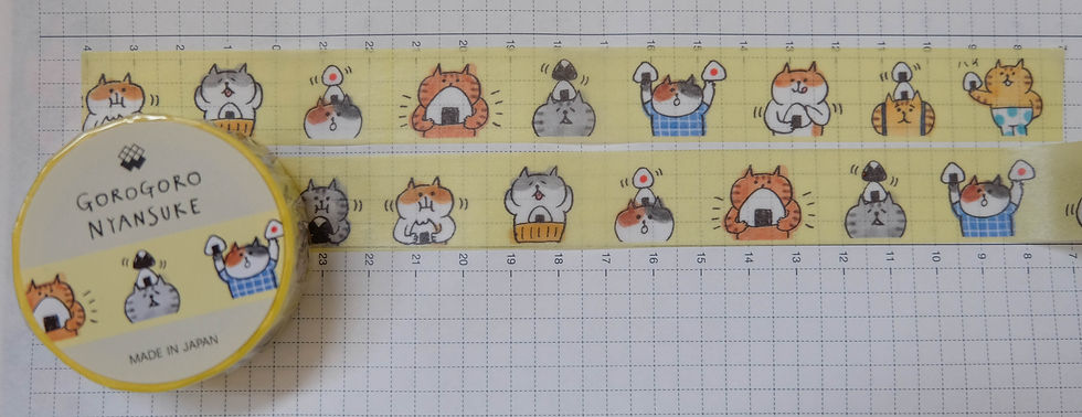 Thumbnail: Gorogoro Nyansuke Washi Tape - Onigiri Making