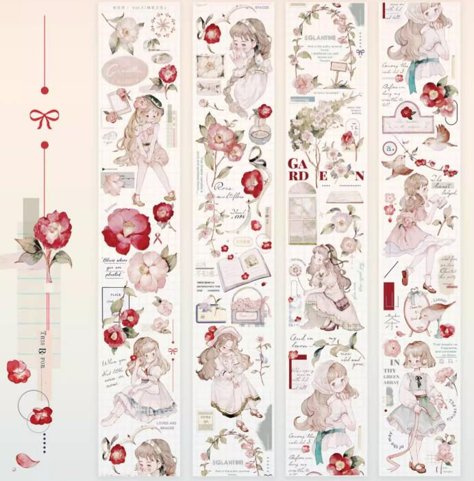 Thumbnail: Freckles Tea - Vol. 4 - Vivi's Flower Courtyard Washi and PET Tape