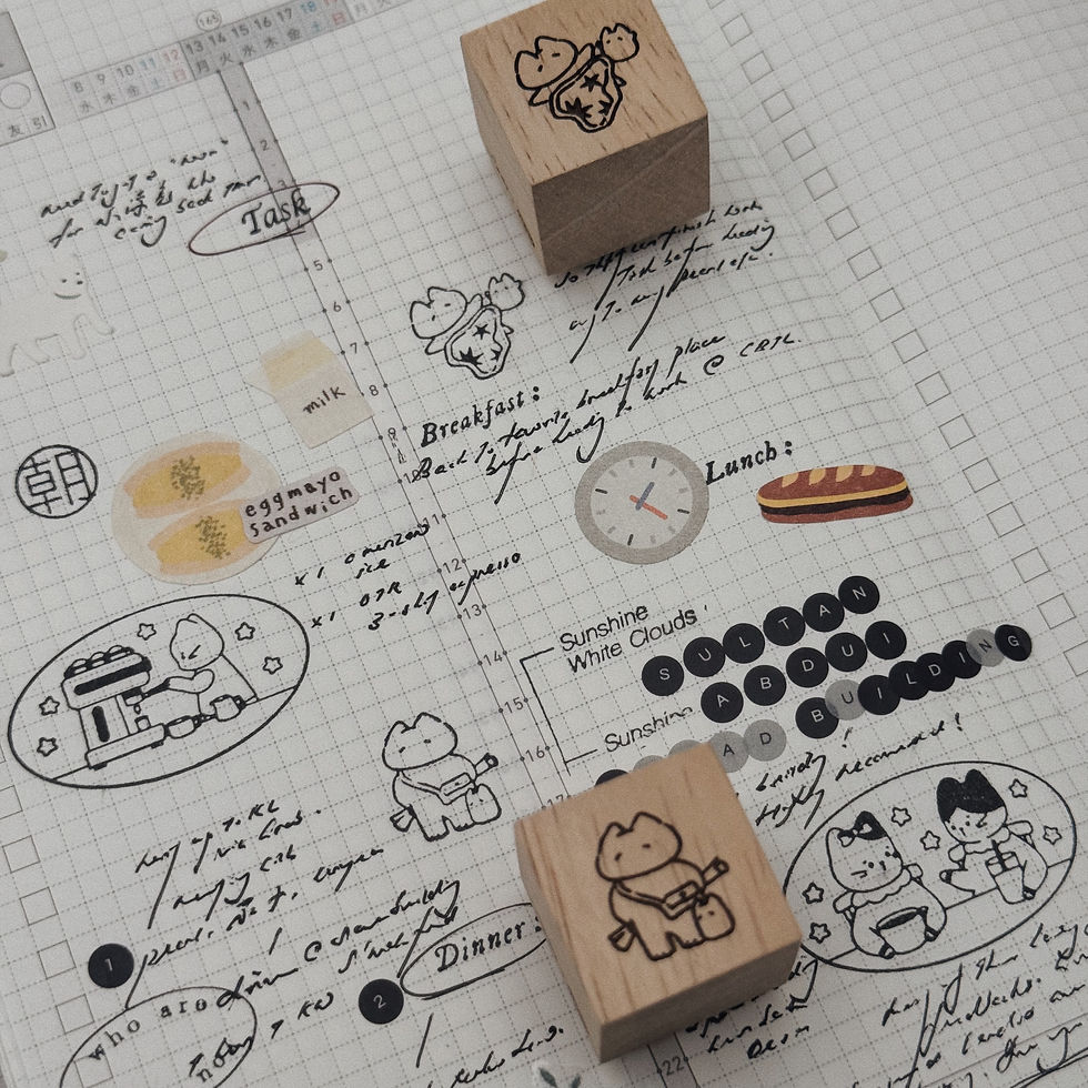 Thumbnail: SOM Studio x mewmewbeam - Only for Travelers Rubber Stamps