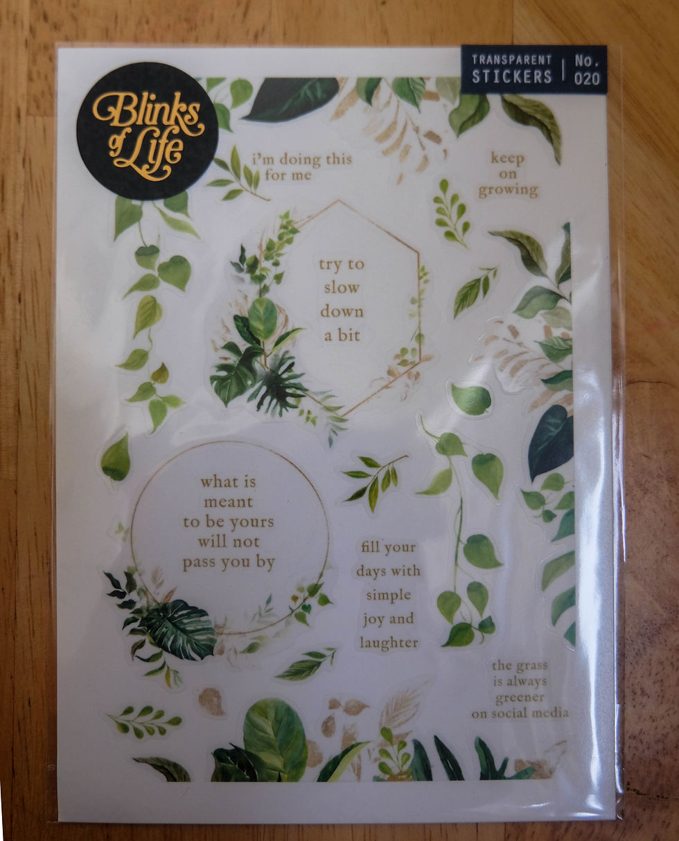 Blinks of Life Transparent Stickers No. 20