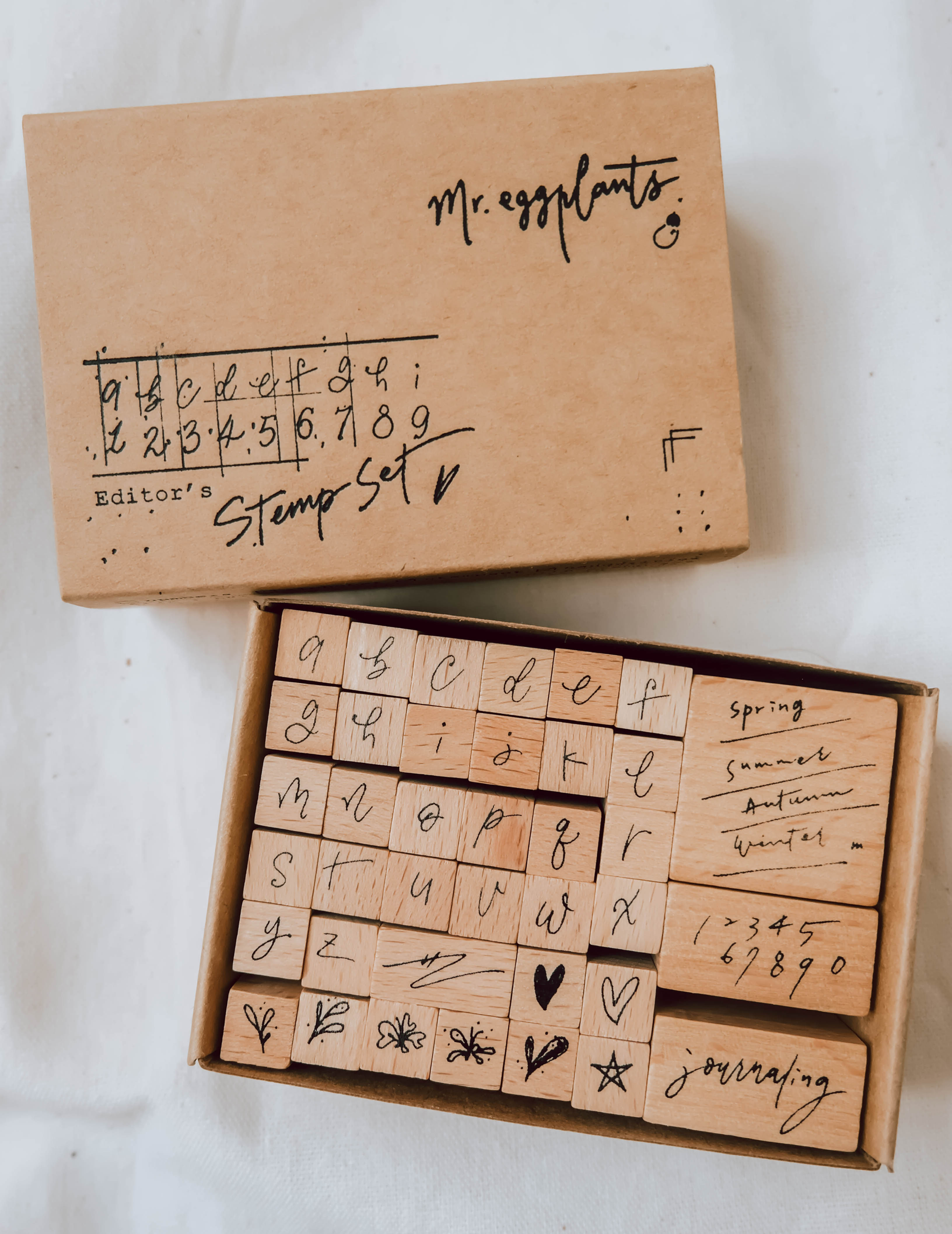 Mr. Eggplants - Editor's Stamp Set - Numbers and Alphabet