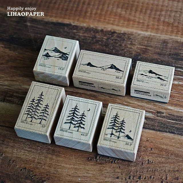 Lihao Paper -  Forest Postmark Stamp
