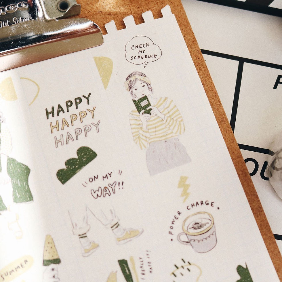 Thumbnail: Bon Bon Stickers - My Color Washi - Yellow Green