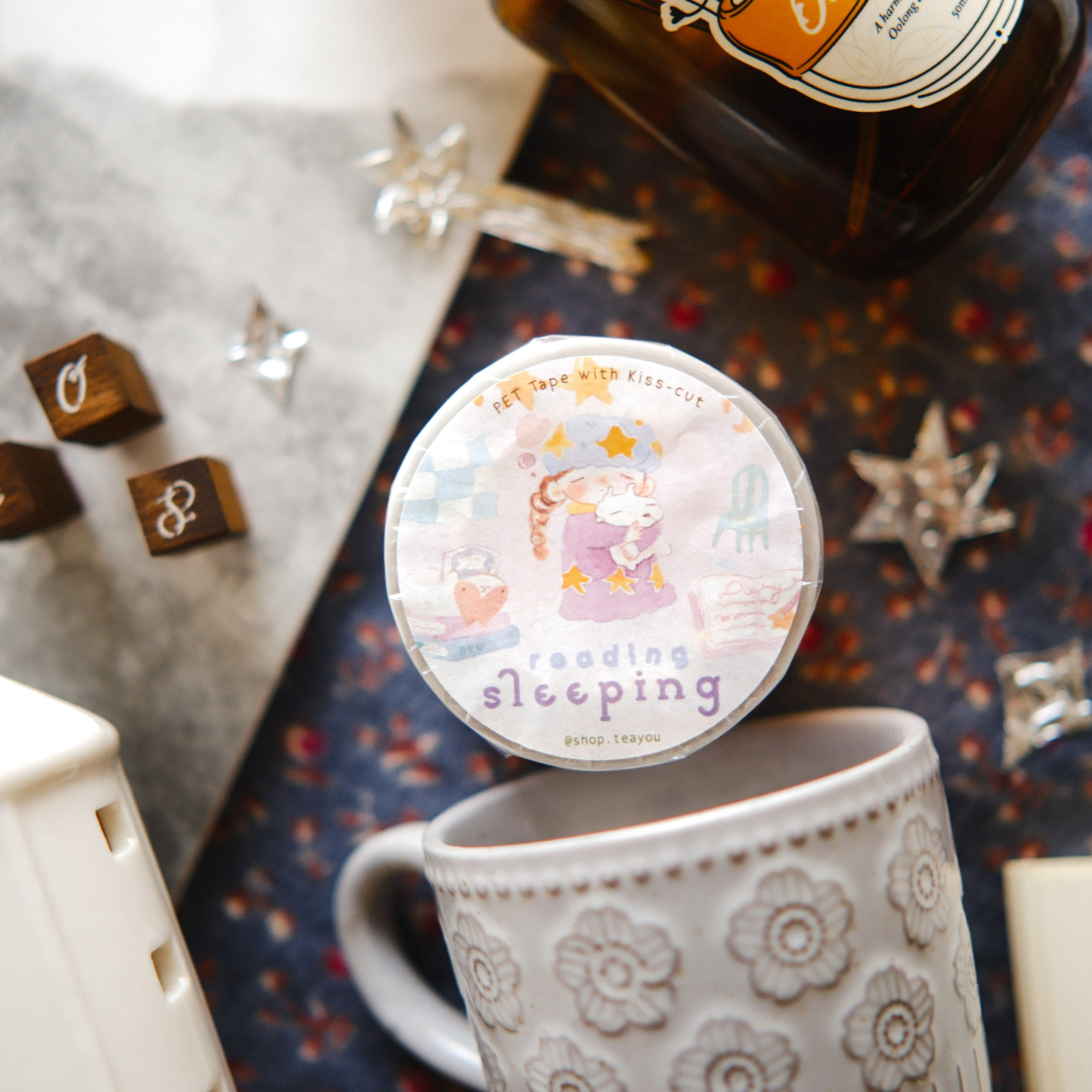 Teayou - Reading Sleeping Kiss Cut PET Tape