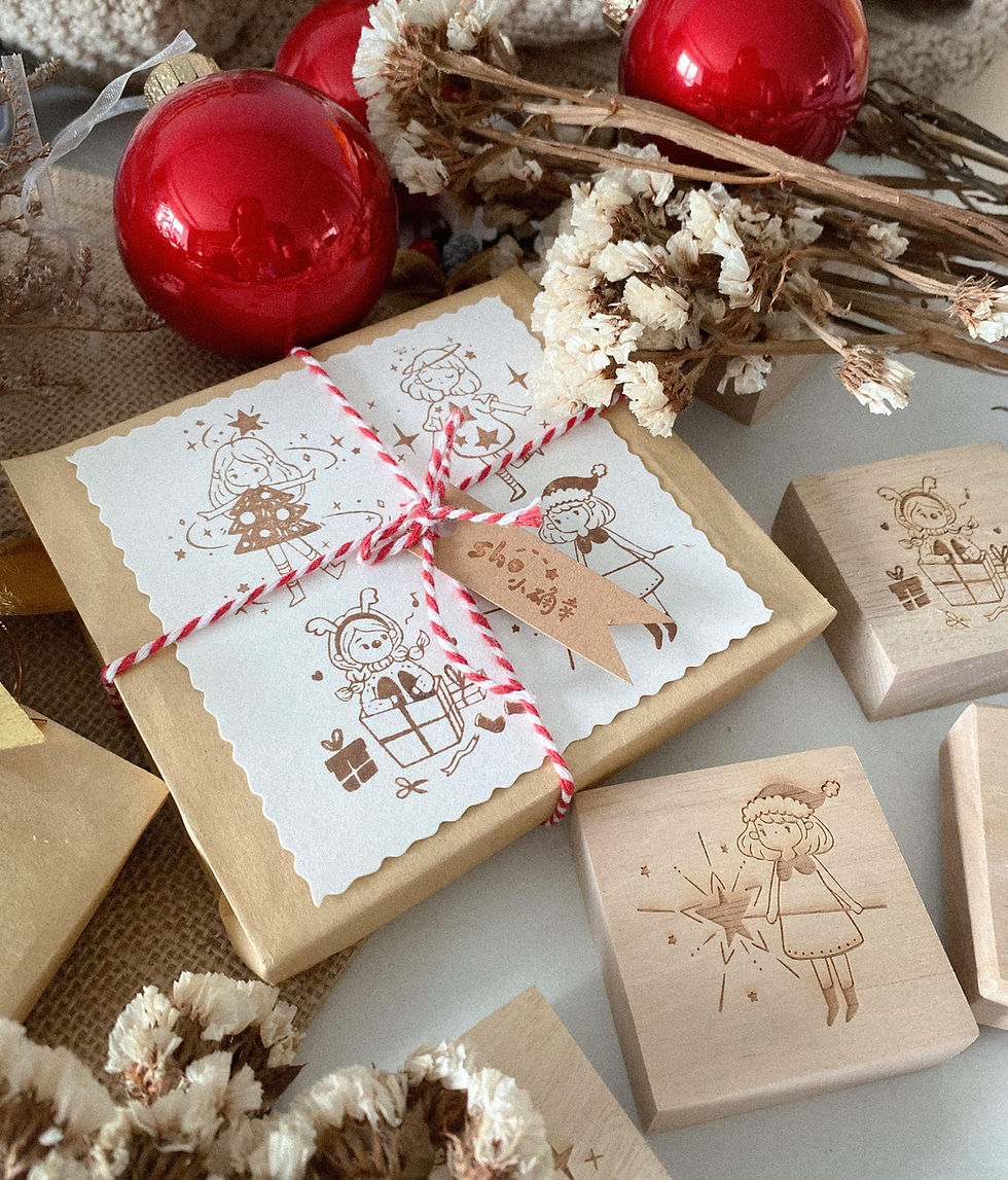 Thumbnail: sHo Little Happiness - Jolly Girls Christmas Stamp Set