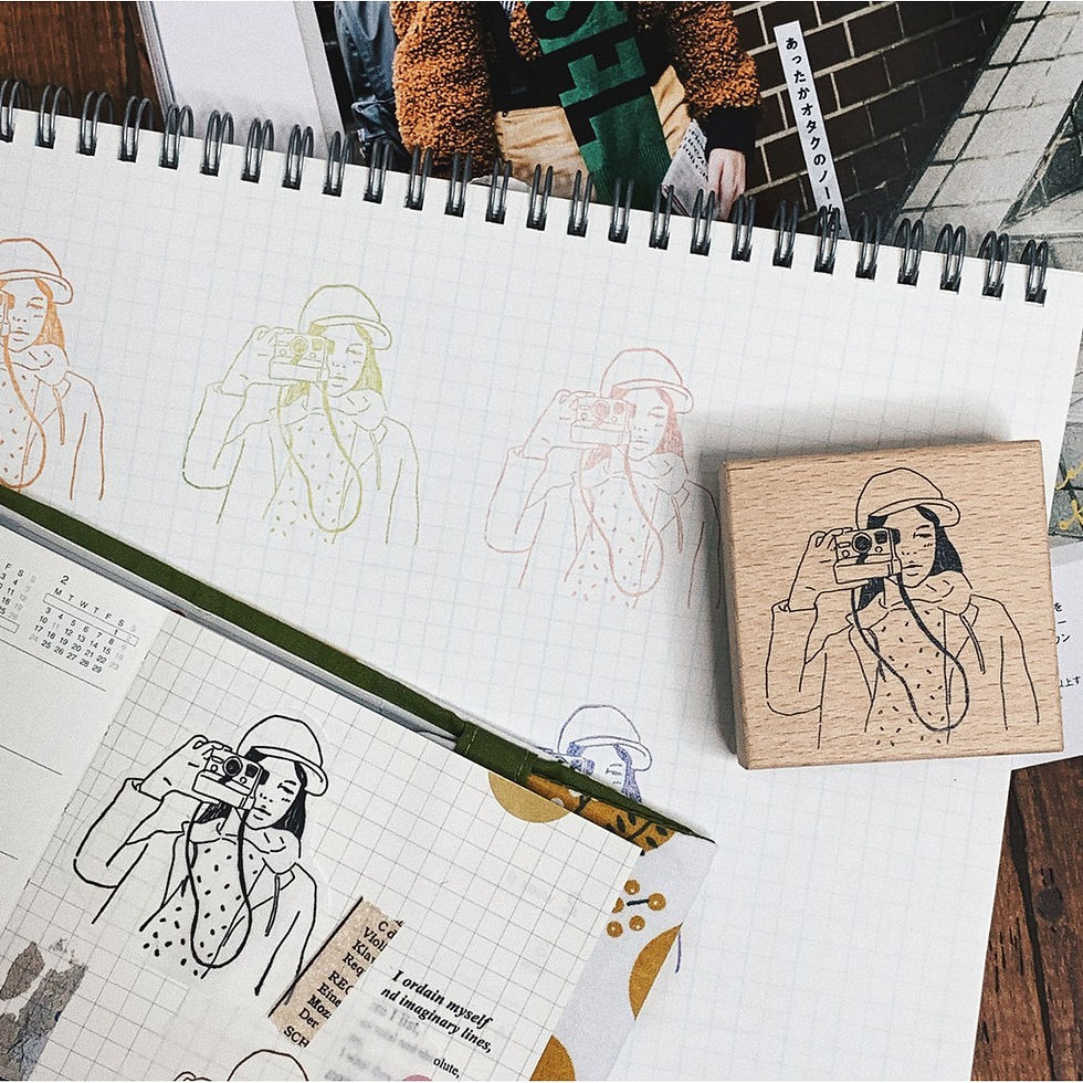 Thumbnail: Bon Bon Stickers - Camera Girl Stamp