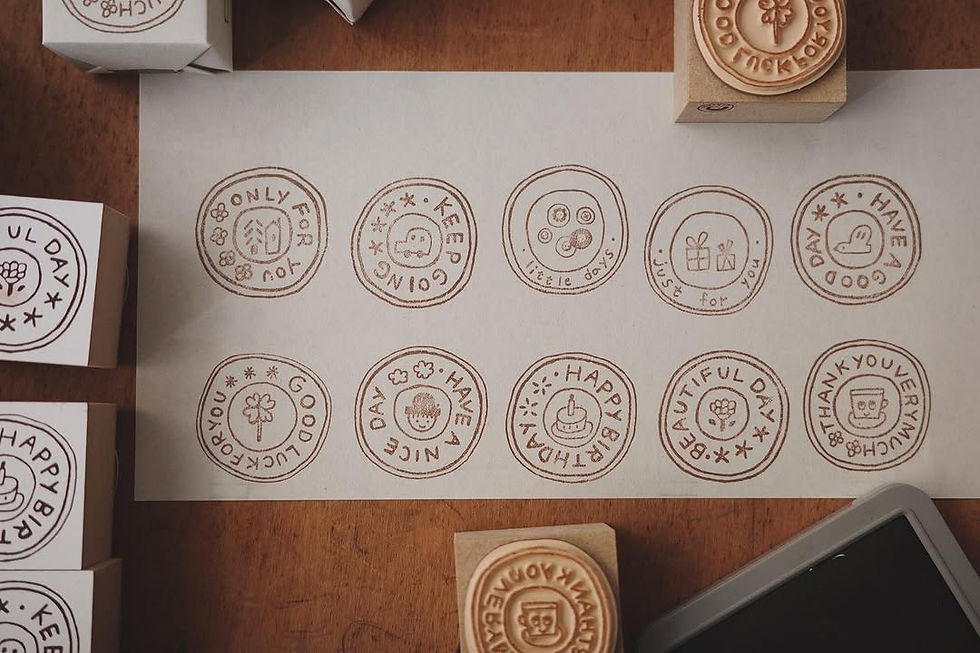 Thumbnail: Evakaku - Little Thoughts Rubber Stamps - Big