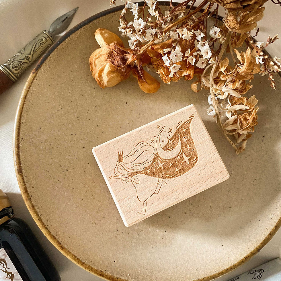 Thumbnail: shō Little Happiness by Qiara Teor - Make a Wish Series Rubber Stamps