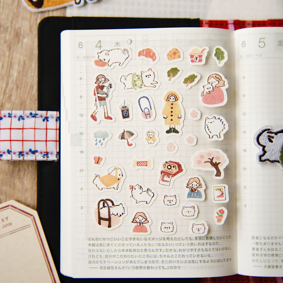 Thumbnail: Teayou - Art Paper Sticker Sheet - Kome-chan (2 designs)