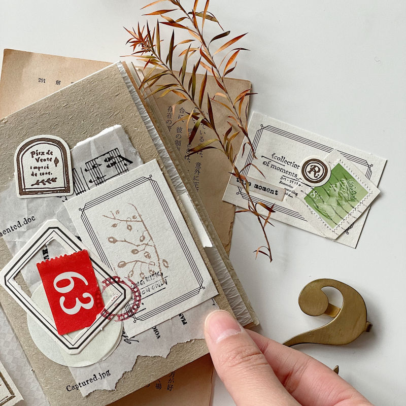 Thumbnail: LingGan Studio Vintage Borders Sticker Memo Set