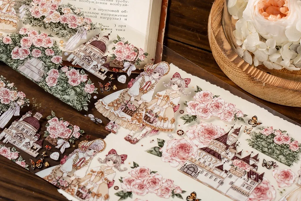 Thumbnail: MooKA Studio - Roses and Flowers Series - The Story of Rose Manor Washi / PET