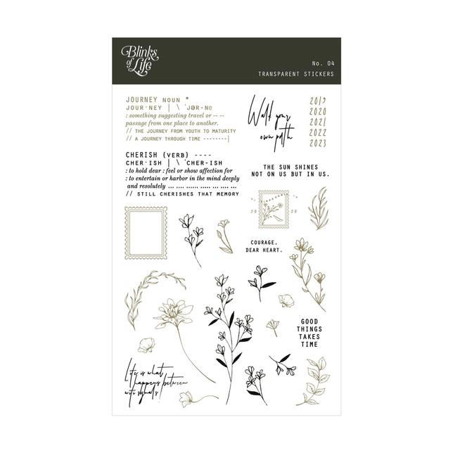 Blinks of Life Transparent Stickers No. 04