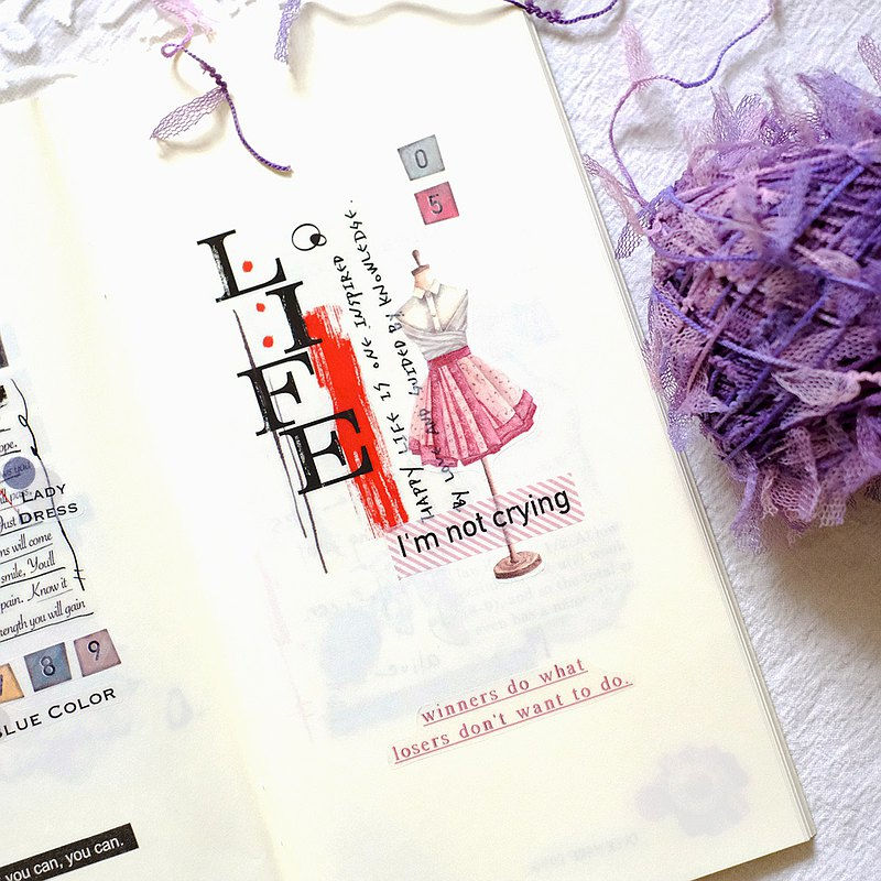 Thumbnail: Sonia's Illustration -Lady Dress II Paper Tape (with Release Paper)