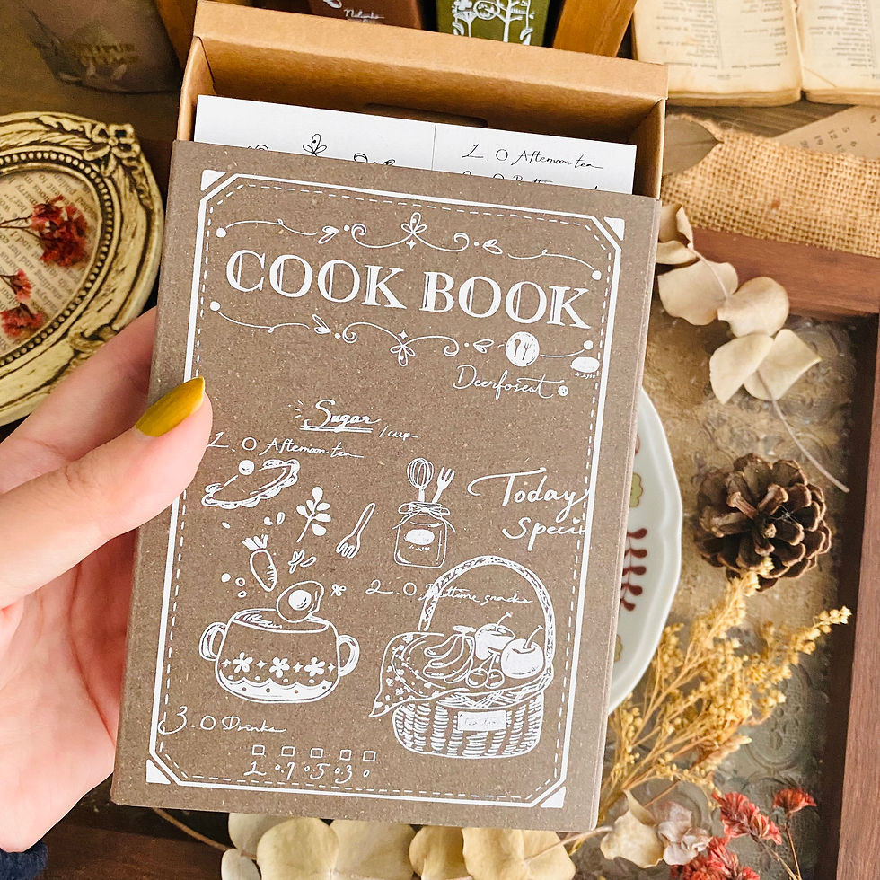 Thumbnail: Deer Forest - Cook Book Rubber Stamp Set (7 stamps)