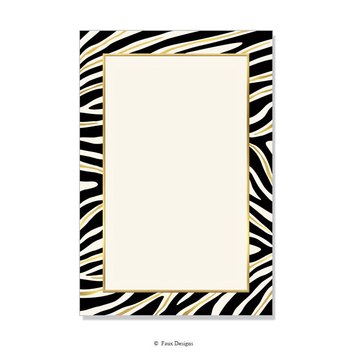Serengeti Zebra Invitation - Blank