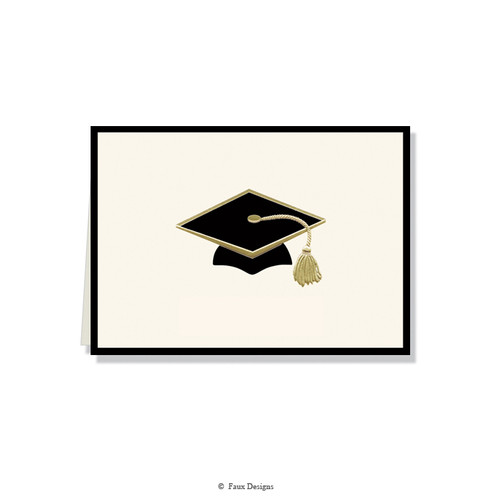 Grad Cap Folded Note | faux-designs
