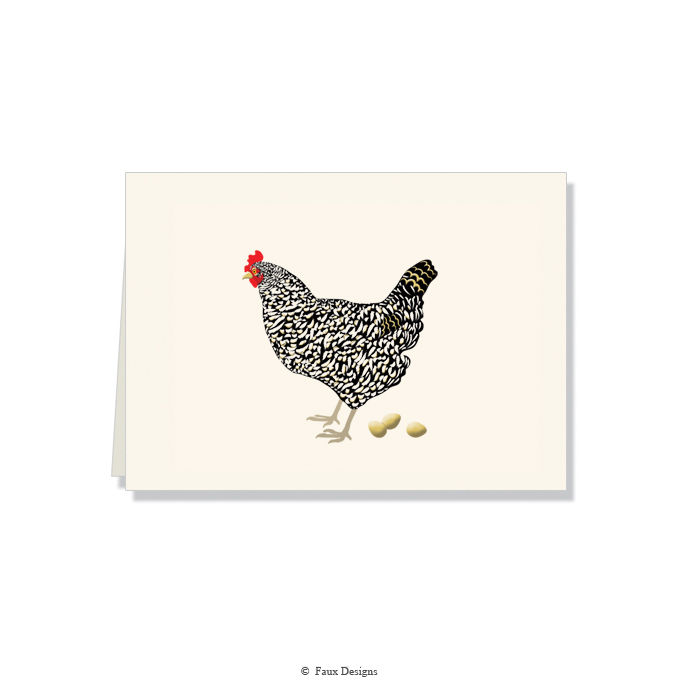 Hen Folded Note