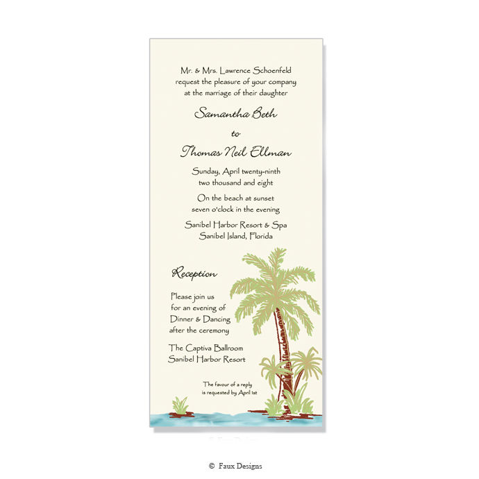Thumbnail: Tropical Palm Invitation - Blank