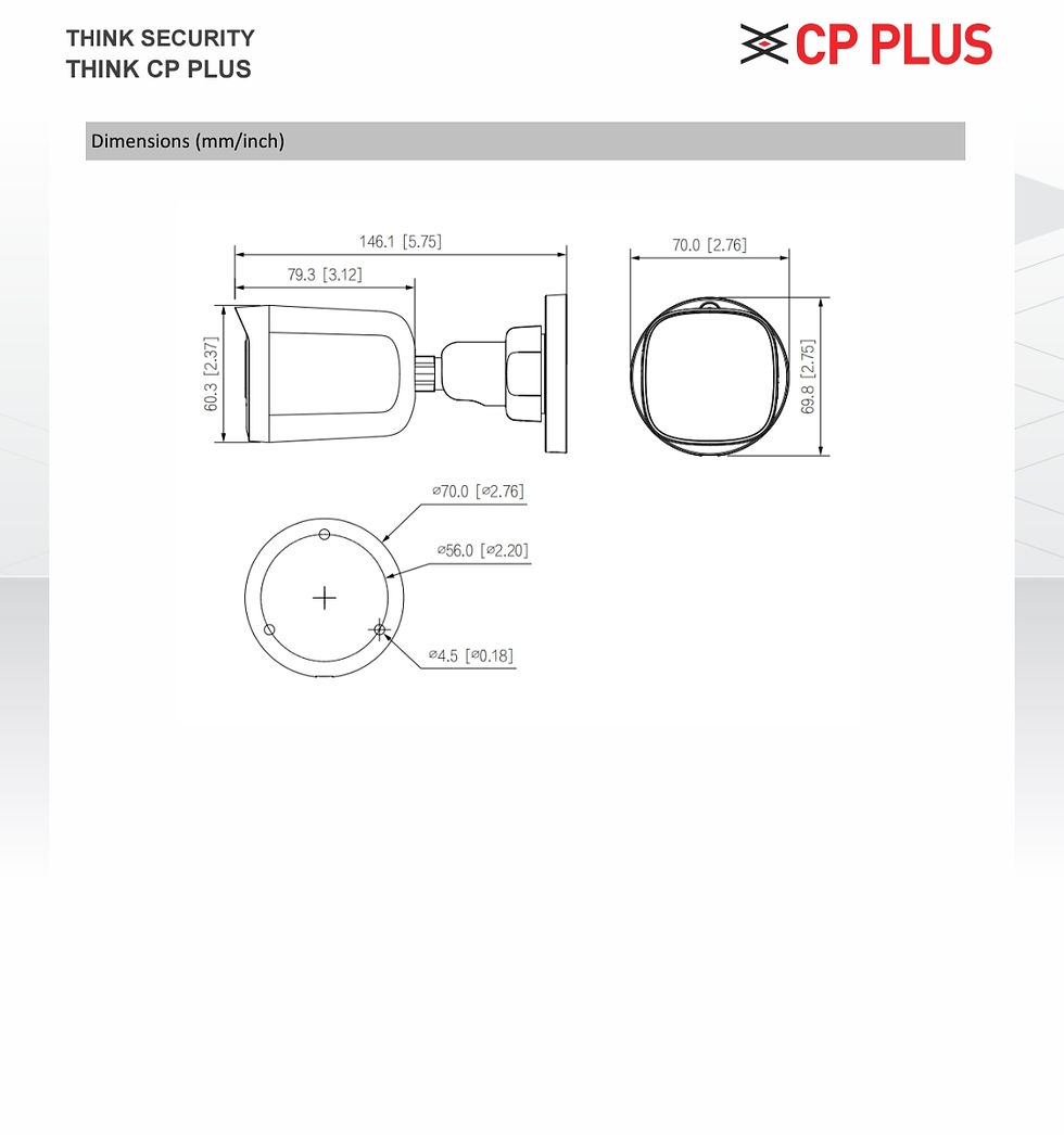 Thumbnail: CP-URC-TC24PL3C-L   2.4MP Dual Light Bullet Camera - 30Mtr.