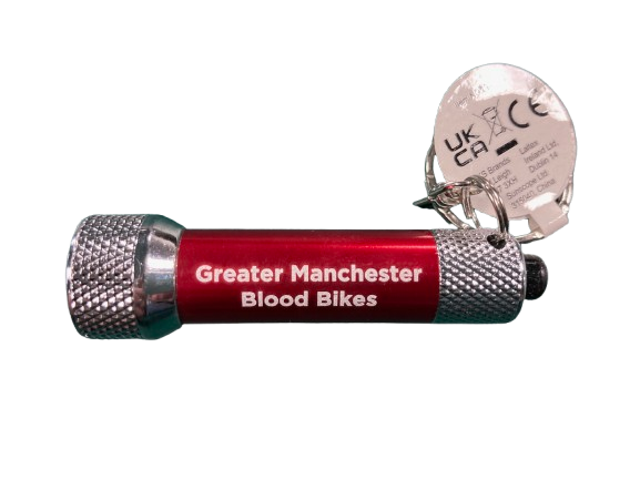 Thumbnail: Greater Manchester Blood Bike key ring torch