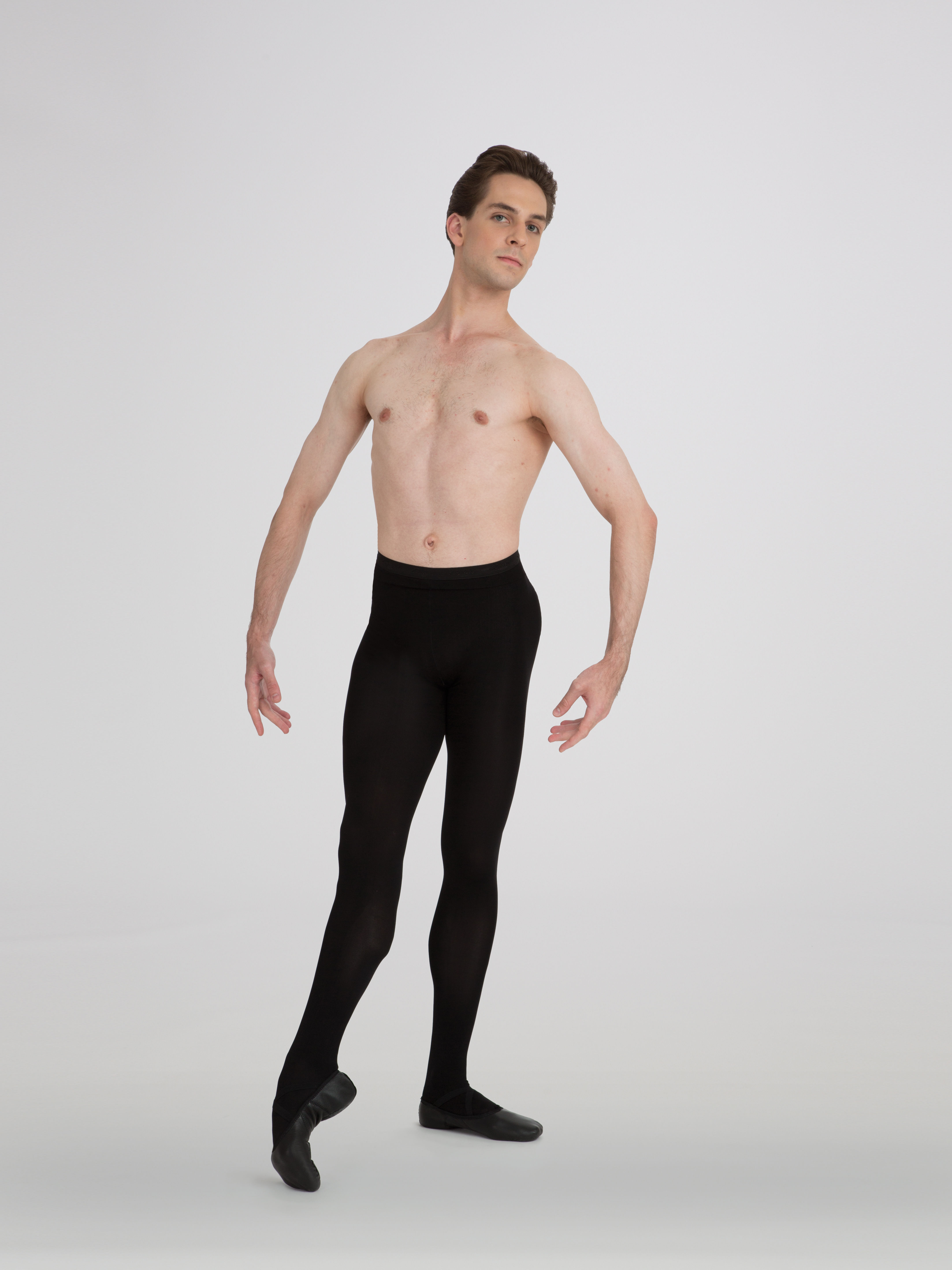 Capezio Men’s Knit Footed Tights with Back Seam MT11