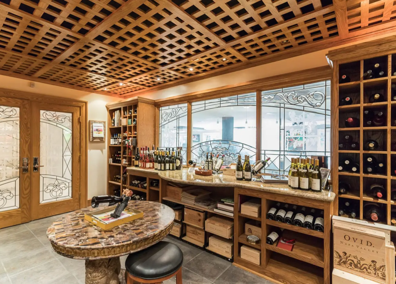 Travis Kelce's new mansion wine cellar
