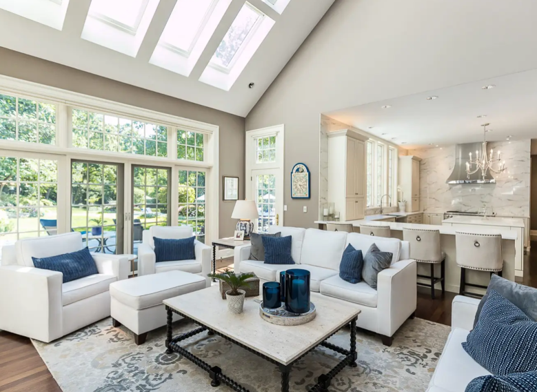 Travis Kelce's new mansion family living room