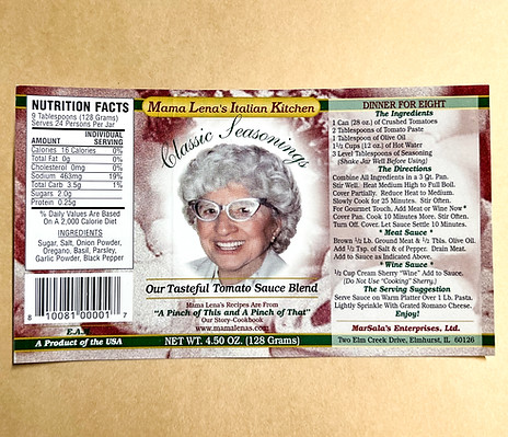 Food packaging label