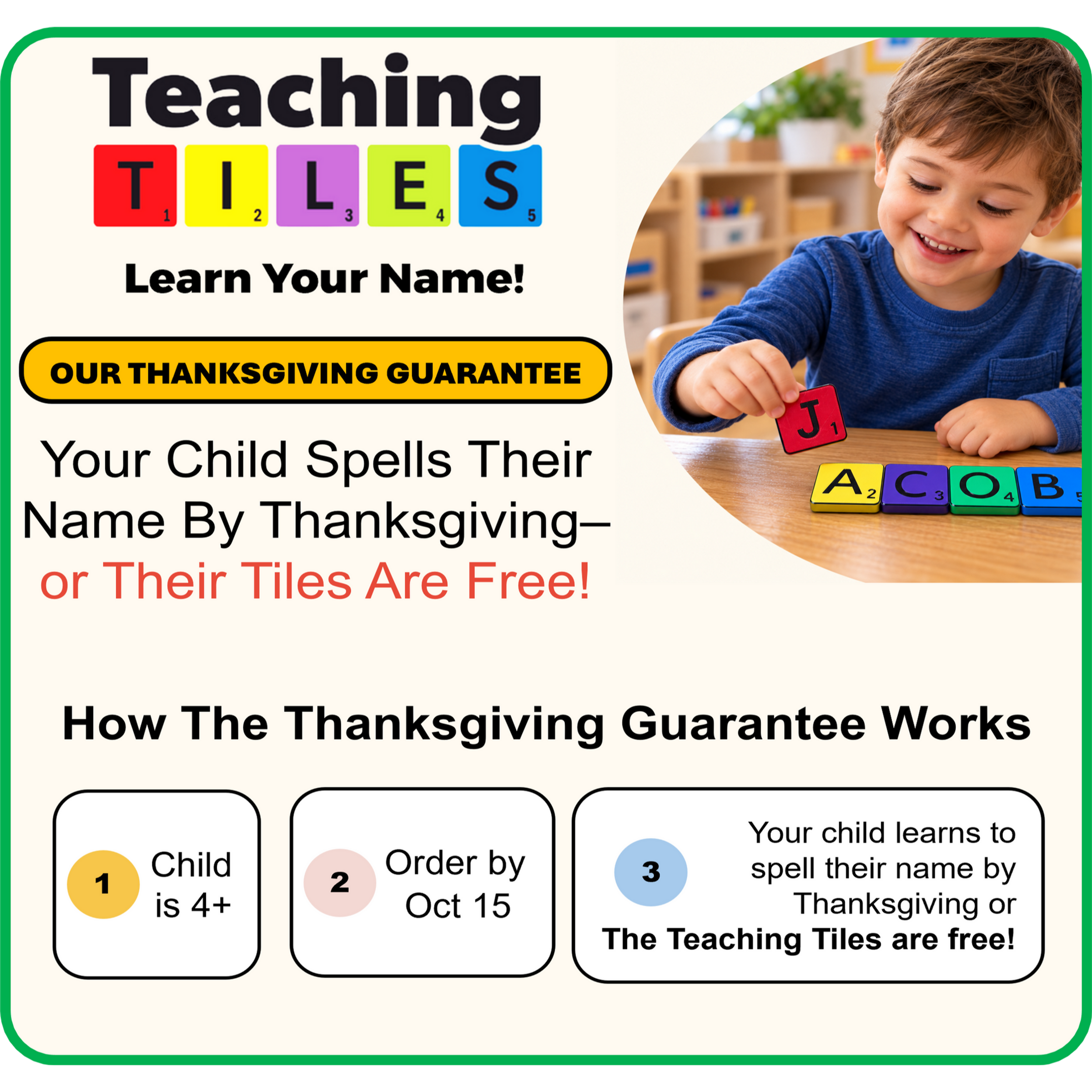 SELF-CORRECTING Teaching Tiles: Learn Your Name!